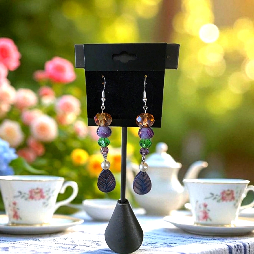 Vibrant Beaded Dangle Earrings